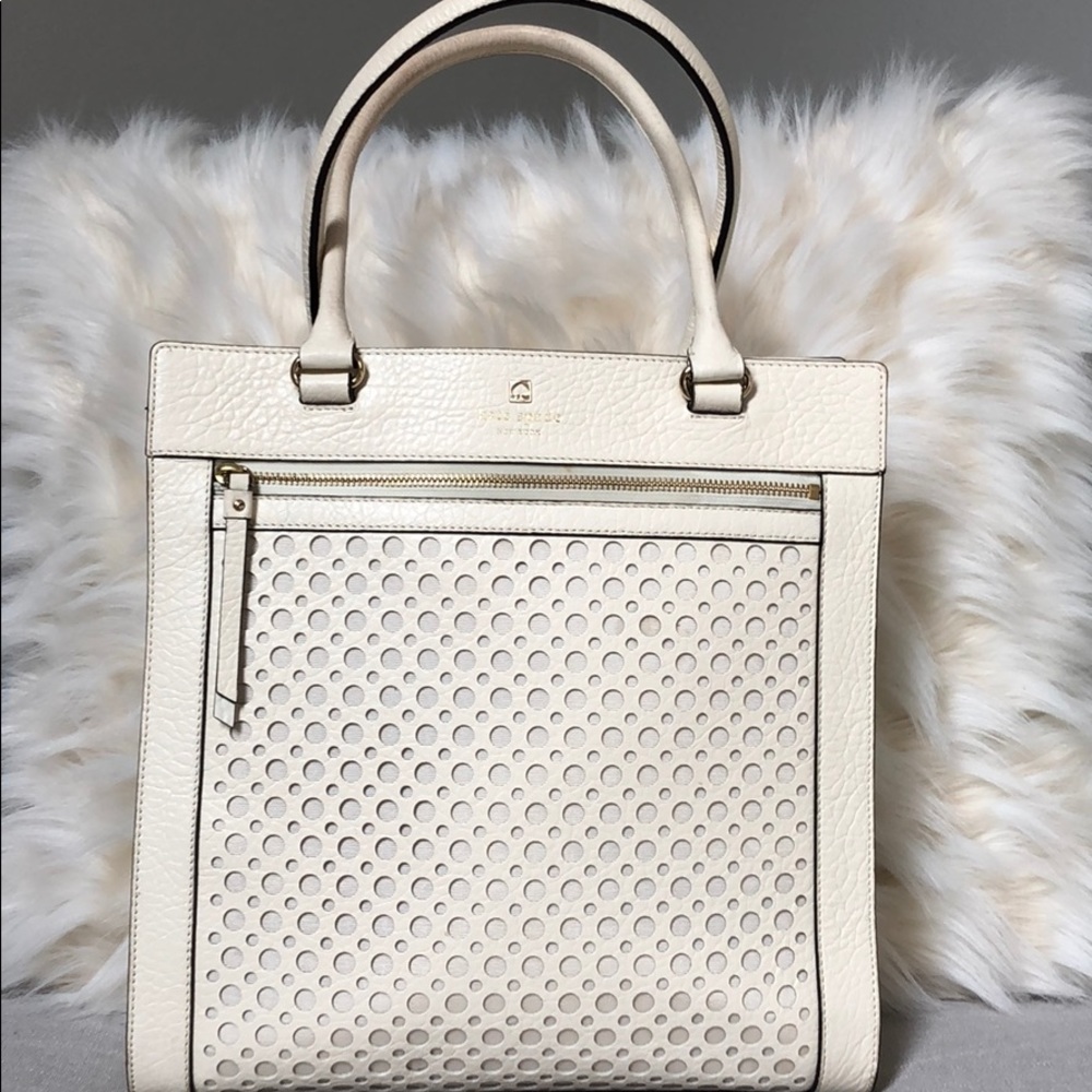 Kate Spade Off-White Leather Tote